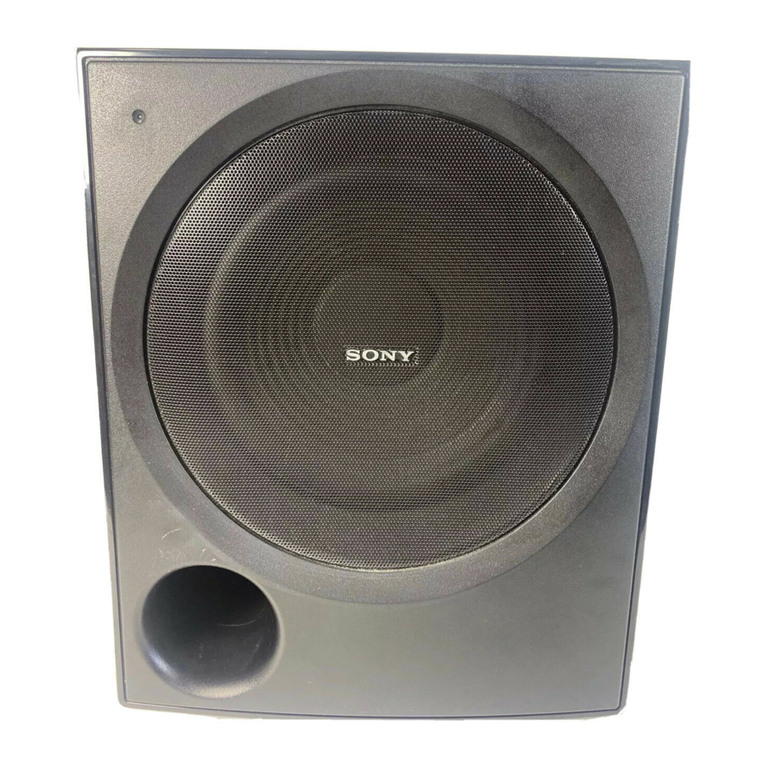 Sony SA-WP780 User manual Sony SA-WP780 User manual