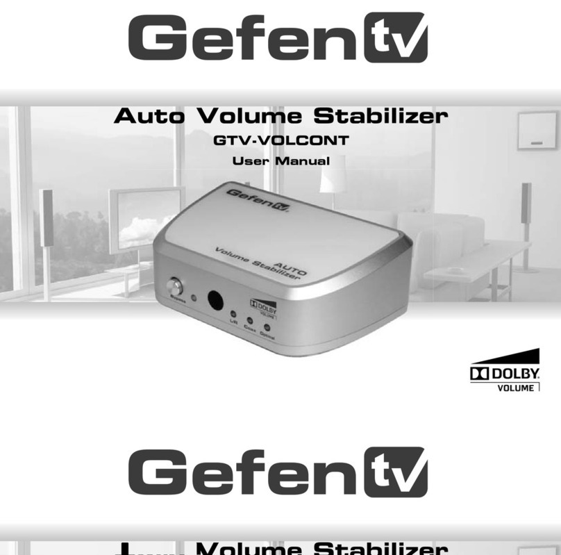 GefenTV GTV-VOLCONT user manual