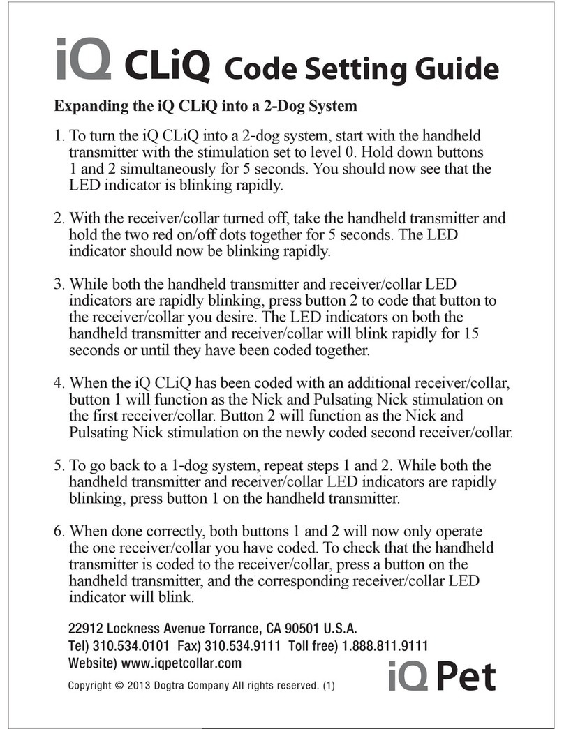 Dogtra IQ CLIQ Code setting guide