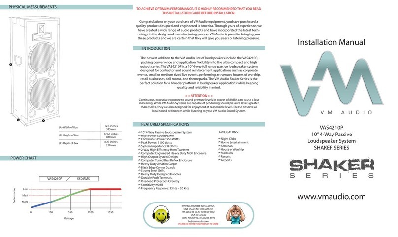 VM Audio VAS4210P Shaker series installation guide