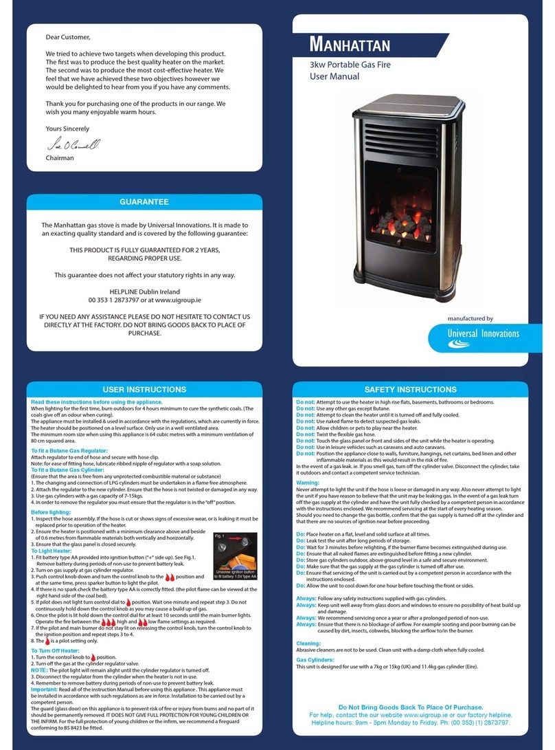 Universal Innovations MANHATTAN user manual