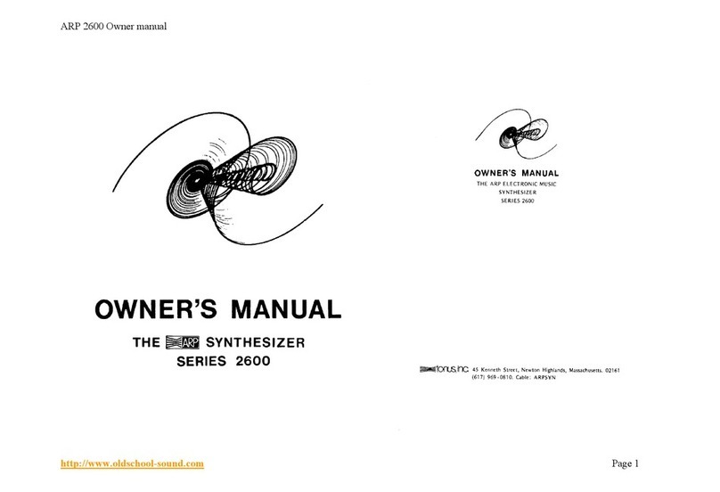 Tonus ARP 2600 Series owner's manual
