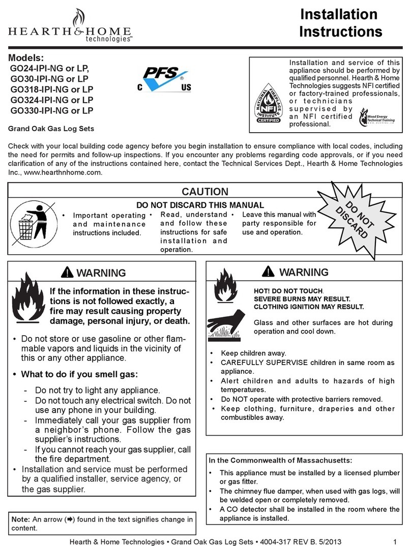 Hearth & Home GO24-IPI-NG or LP installation instructions Hearth & Home GO24-IPI-NG or LP installation instructions