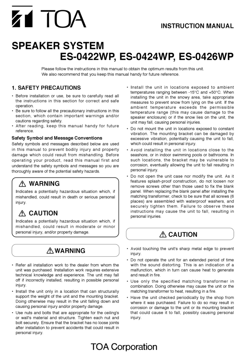 Toa ES-0422WP instruction manual