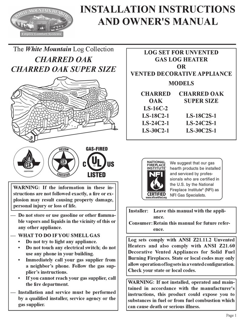 White Mountain Hearth LS-16C-2 Installation instructions and owner's manua