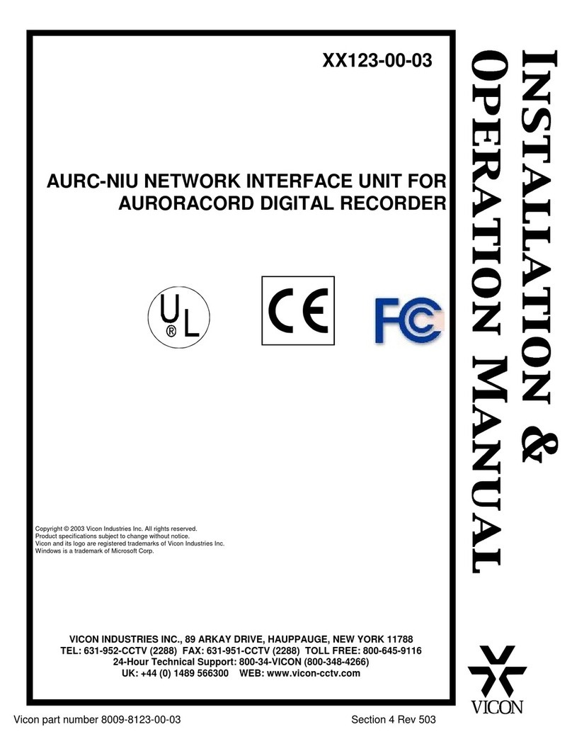 Vicon Aurc-Niu User manual