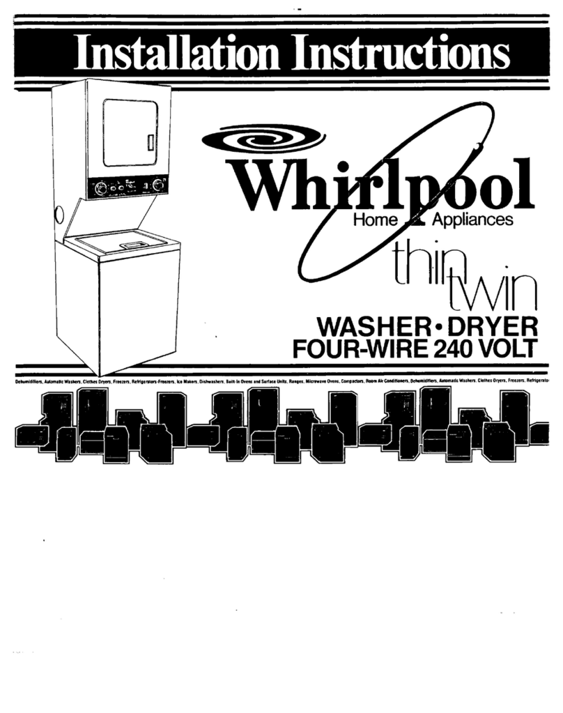 Whirlpool Thin Twin Four-Wire 240 Volt installation instructions