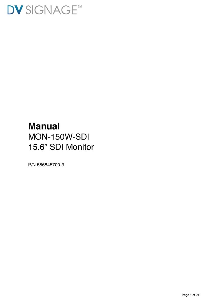 DV Signage MON-150W-SDI Manual guide