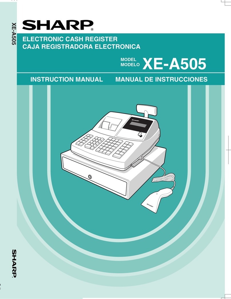 Sharp XE-A505 - Cash Register, Thermal Printing User manual
