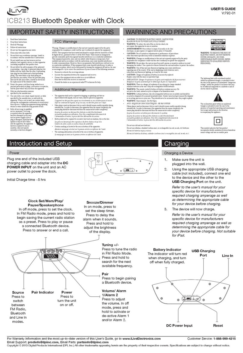 iLive ICB213 User manual