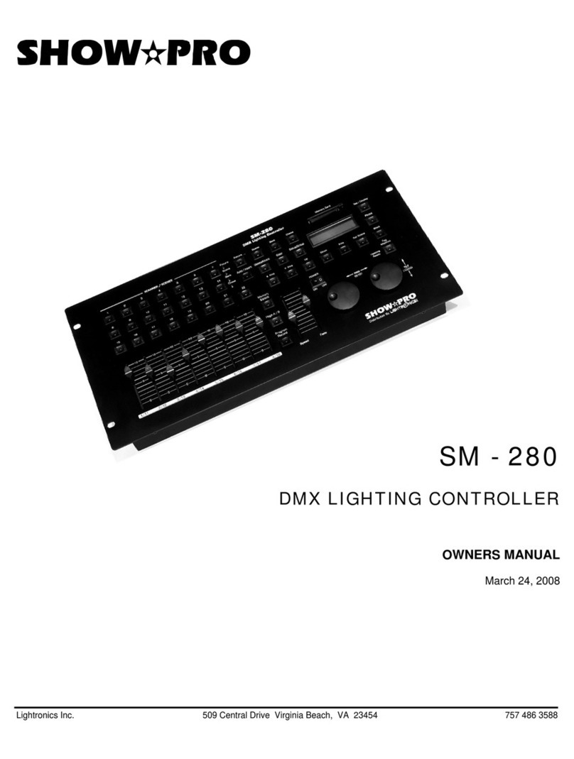Lightronics Show-Pro SM - 280 owner's manual