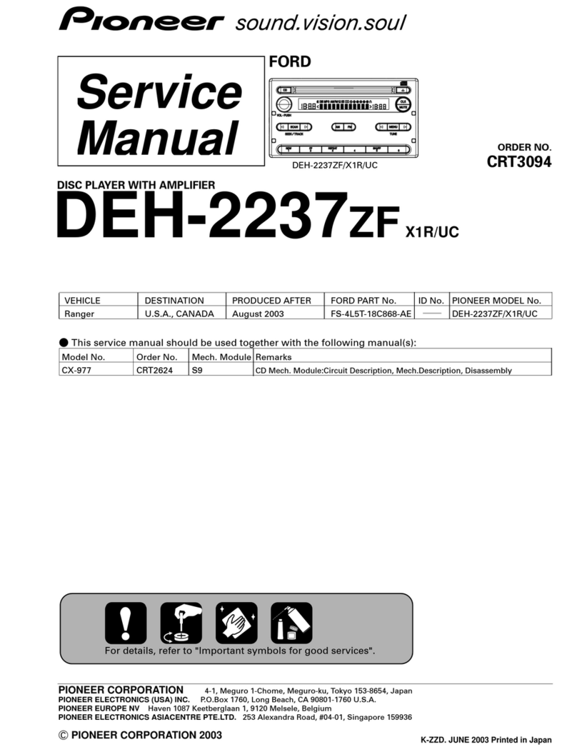 Pioneer DEH-2237ZF X1R/UC Service manual