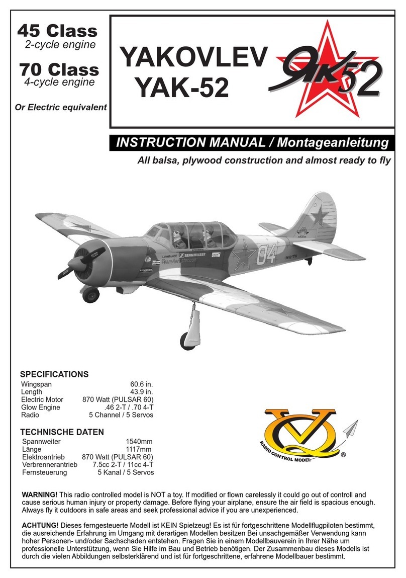 VQ Models YAKOVLEV YAK-52 User manual VQ Models YAKOVLEV YAK-52 User manual