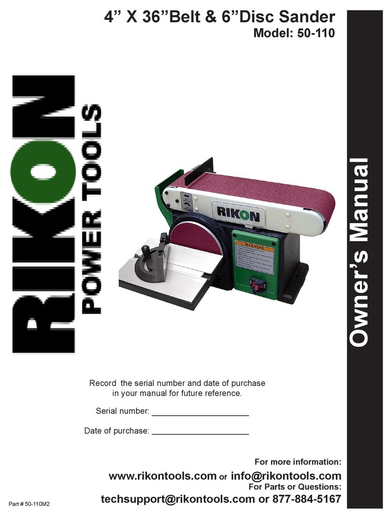 Rikon Power Tools 50-110 owner's manual