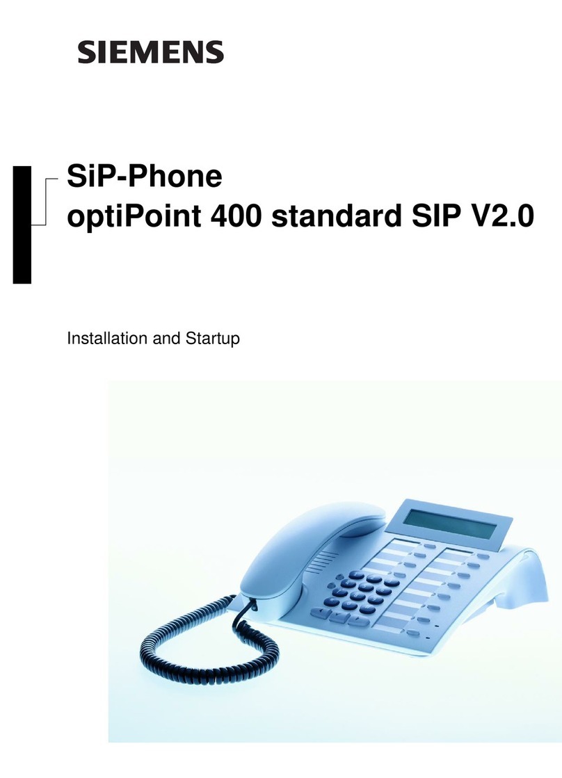 Siemens optiPoint 400 standard SIP Installation manual