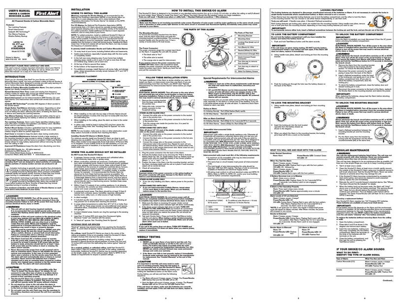First Alert SC7010B User manual