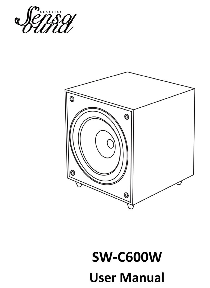 Sensa Sound SW-C600W user manual