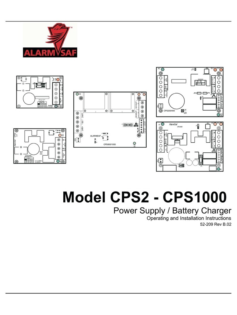 Alarm SAF CPS2 Operating and installation instructions