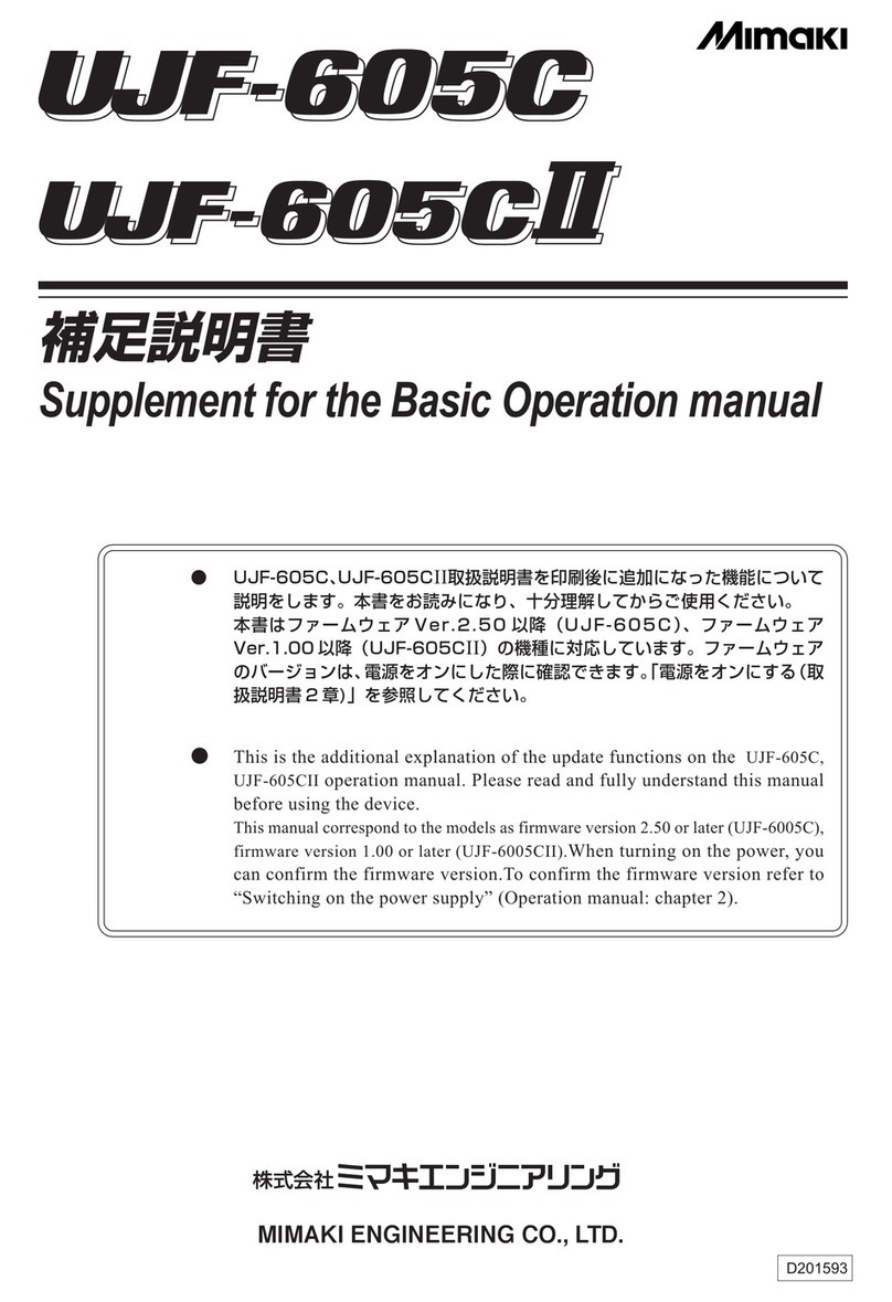 MIMAKI UJF-605C Assembly instructions