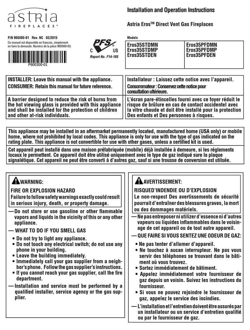 Astria Eros35STDMN Installation and operation instructions