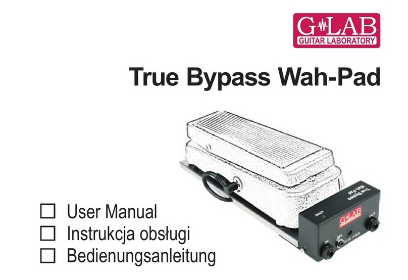 Glab True Bypass Wah-Pad User manual Glab True Bypass Wah-Pad User manual