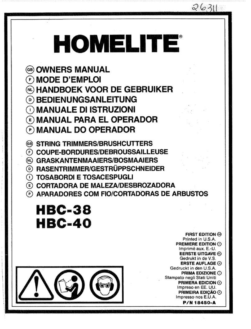 Homelite HBC-38 User manual