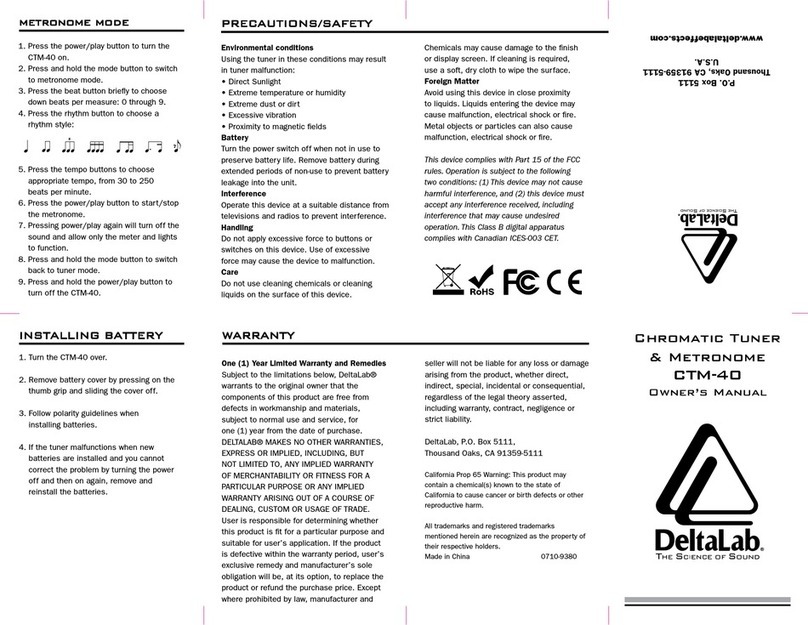 DeltaLab CTM-40 owner's manual