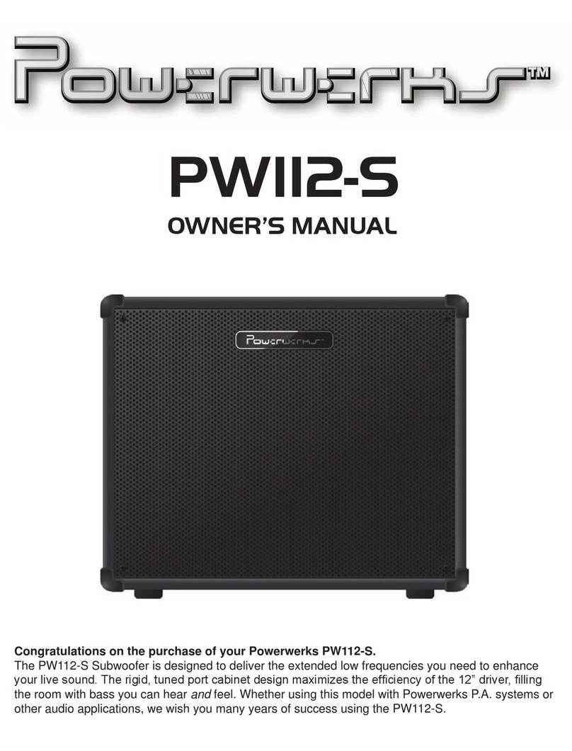 Powerwerks PW112-S owner's manual