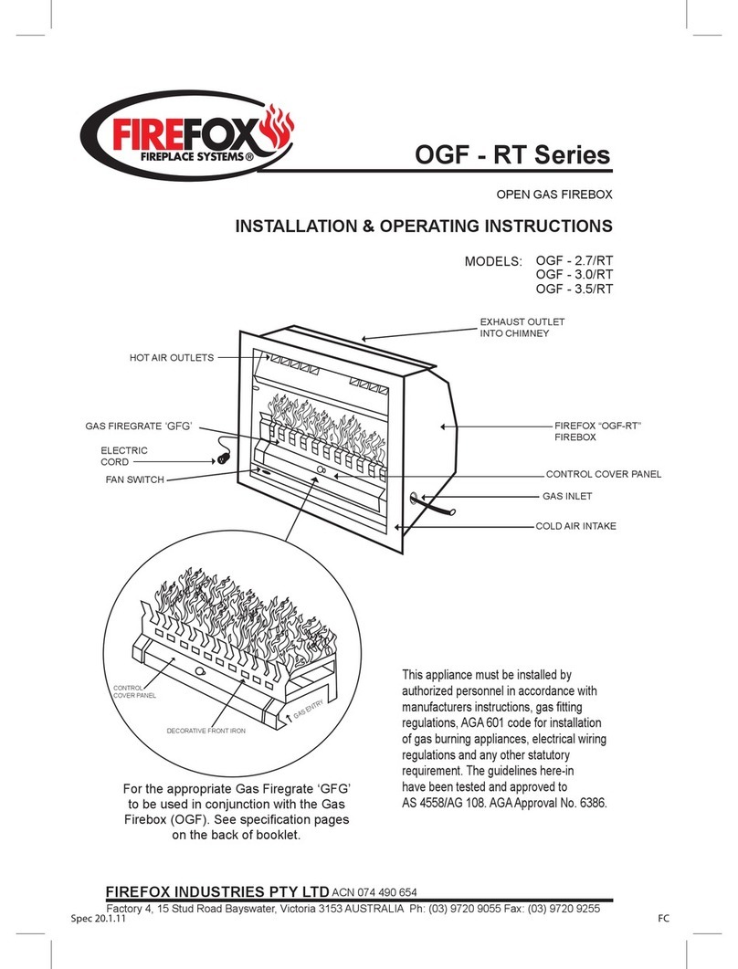 Firefox OGF - 2.7/RT Installation & operating instructions