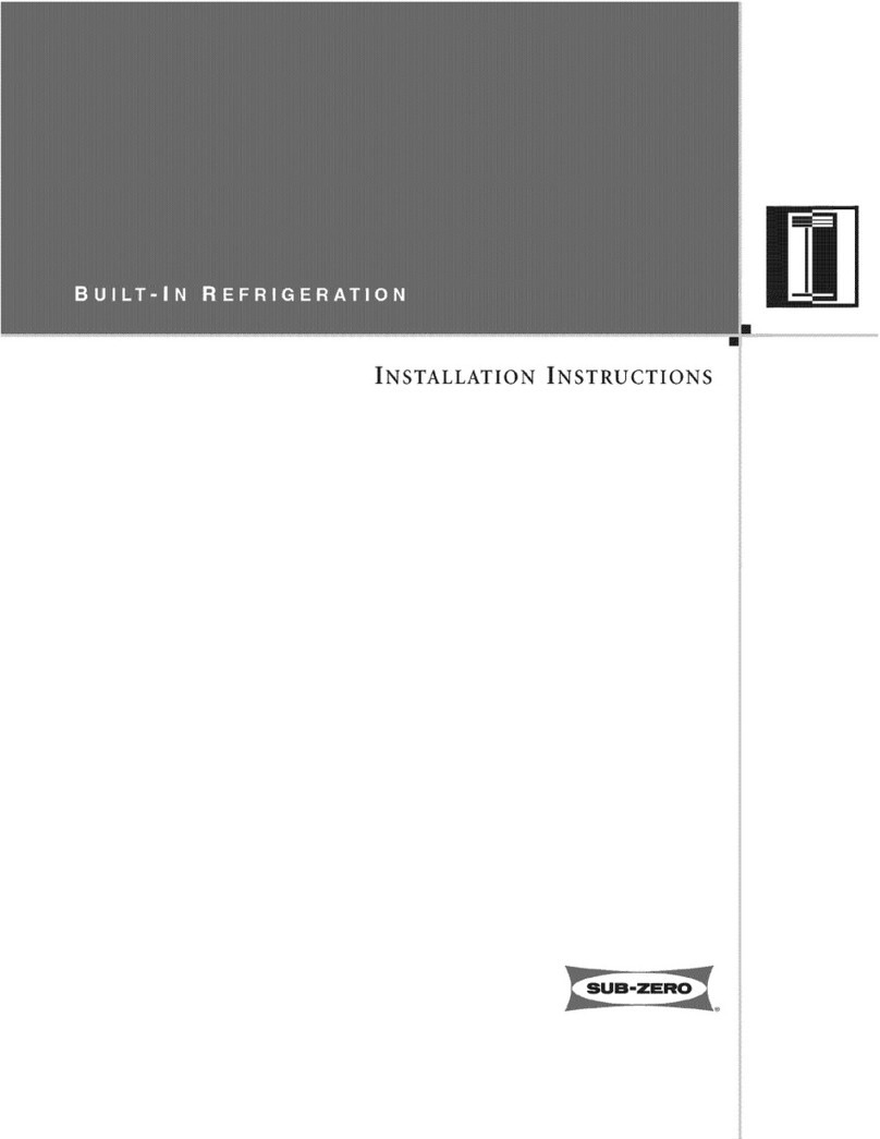 Sub-Zero 601R installation instructions