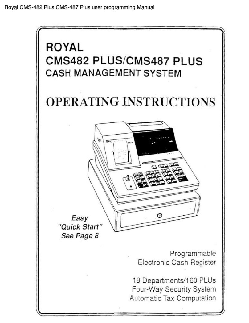 Royal CMS-482 Plus User programming manual