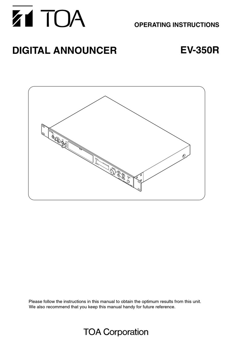 Toa EV-350R operating instructions