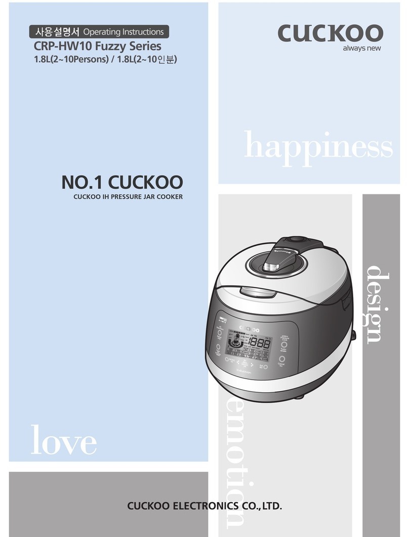 Cuckoo CRP-HW10 Fuzzy Series operating instructions