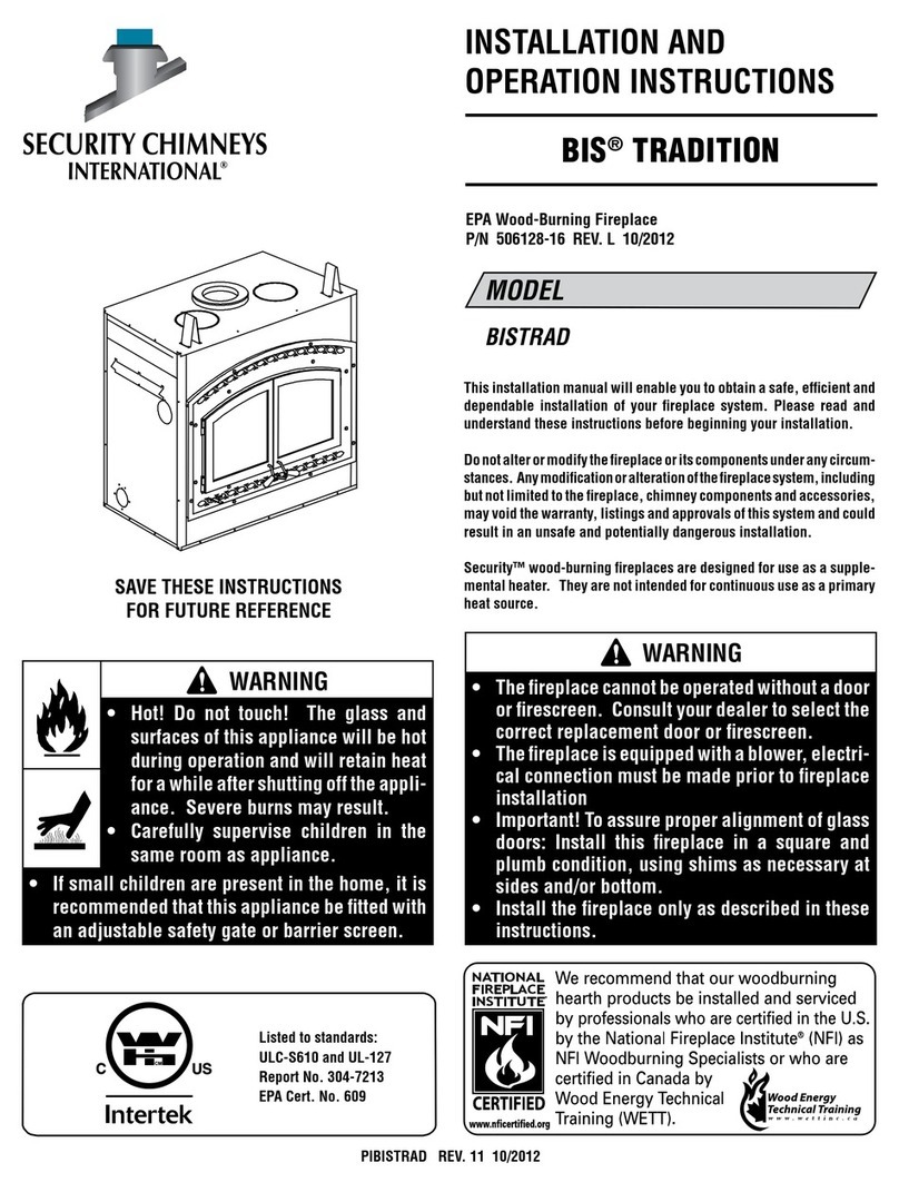 Security Chimneys BISTRAD Installation and operation instructions