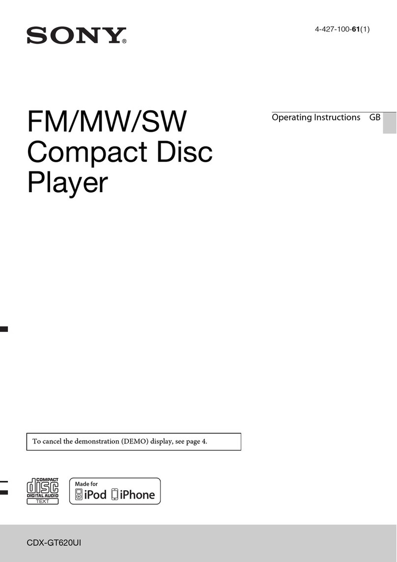 Sony CDX-GT620UI User manual Sony CDX-GT620UI User manual