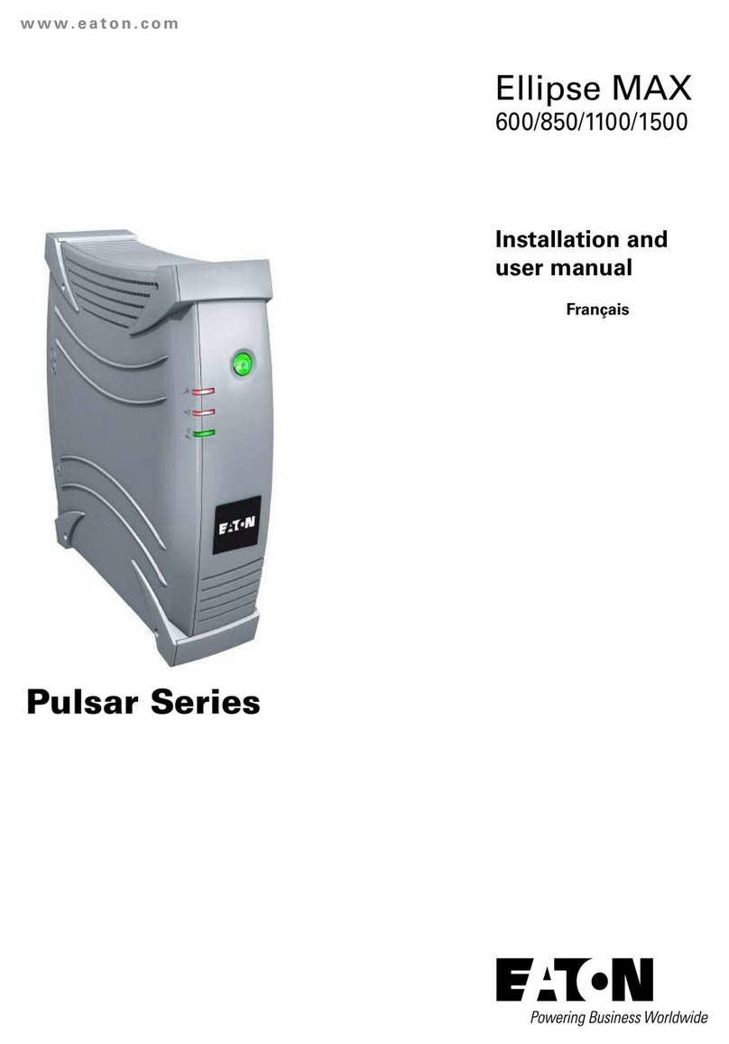 Eaton Ellipse MAX 600 Pulsar Series User manual Eaton Ellipse MAX 600 Pulsar Series User manual