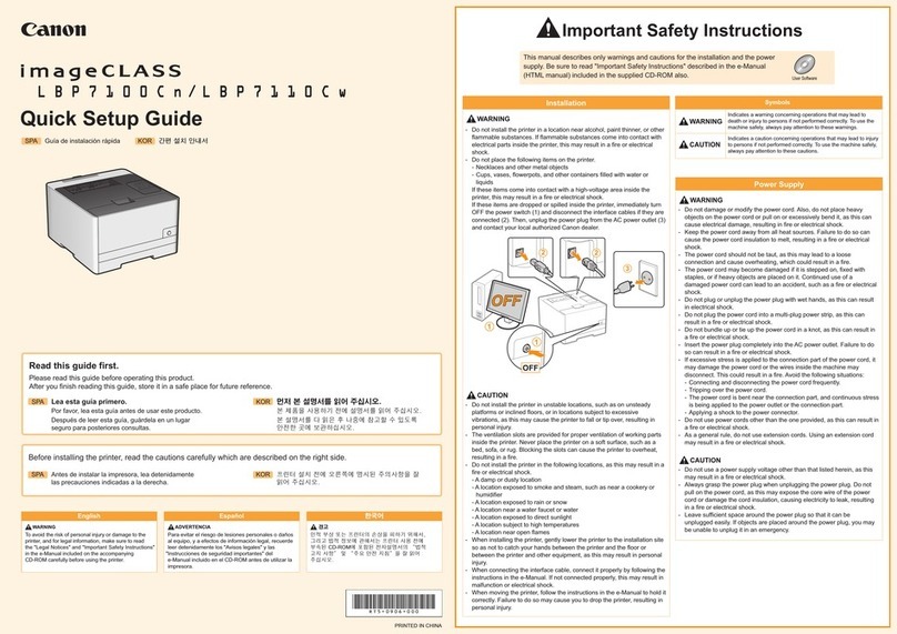 Canon imageClass LPB7100Cn User manual