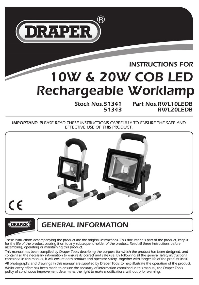 Draper RWL10LED8 instruction manual