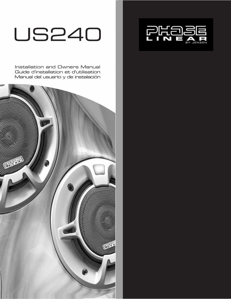 Phase Linear US240 Installation and owner's manual Phase Linear US240 Installation and owner's manual