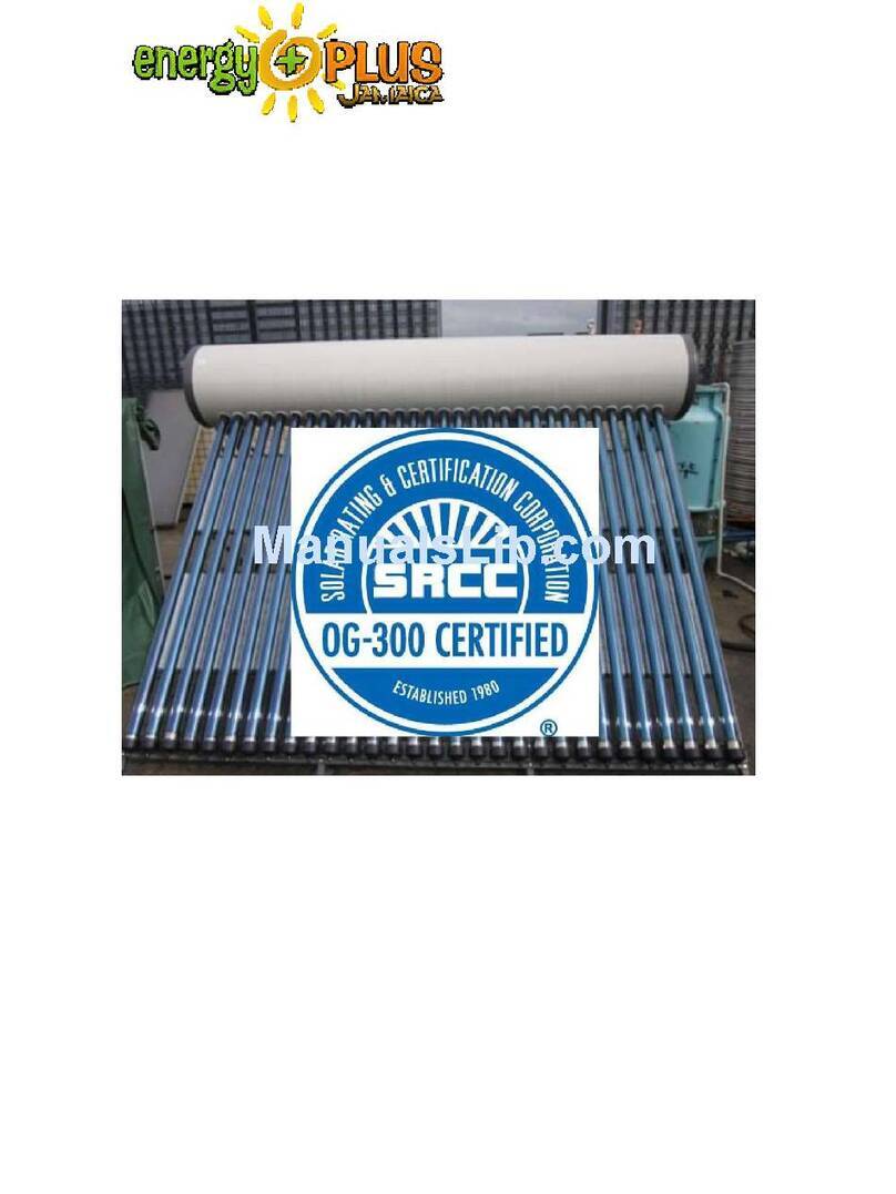 Energy Plus VTS30HP Manual of installation and use