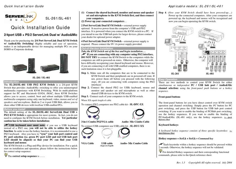 serverLink SL-261 User manual