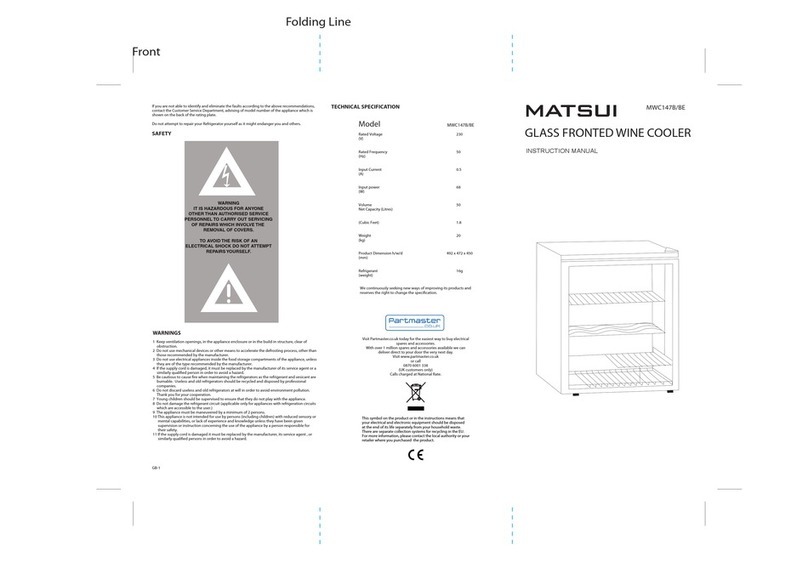 Matsui MWC147B/BE User manual