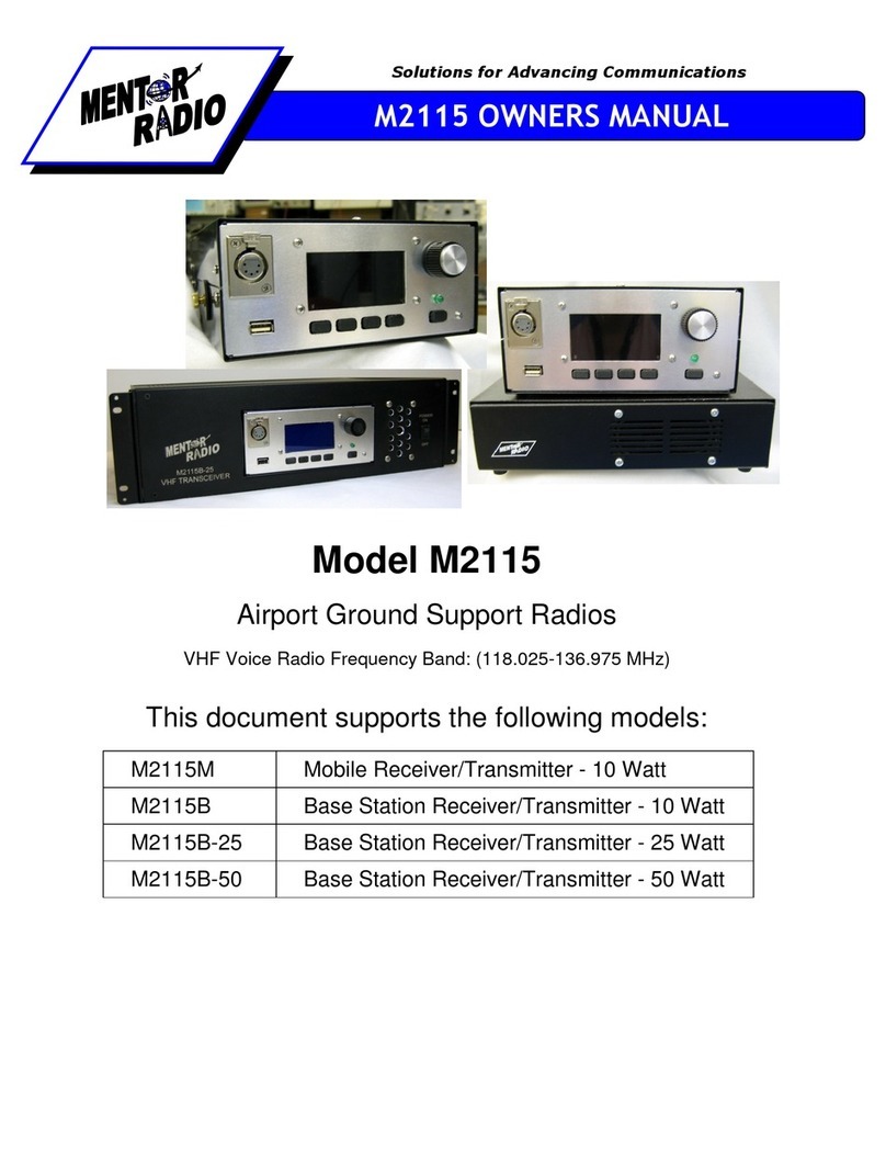 Mentor radio M2115M owner's manual