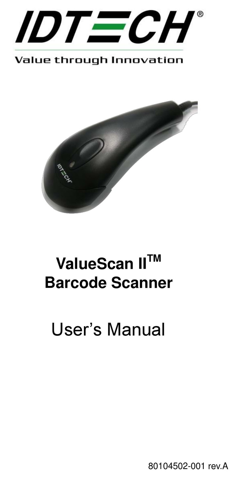 IDTECH ValueScan II user manual
