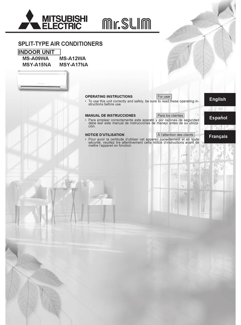 Mitsubishi Electric Mr. Slim MS-A09WA User manual Mitsubishi Electric Mr. Slim MS-A09WA User manual