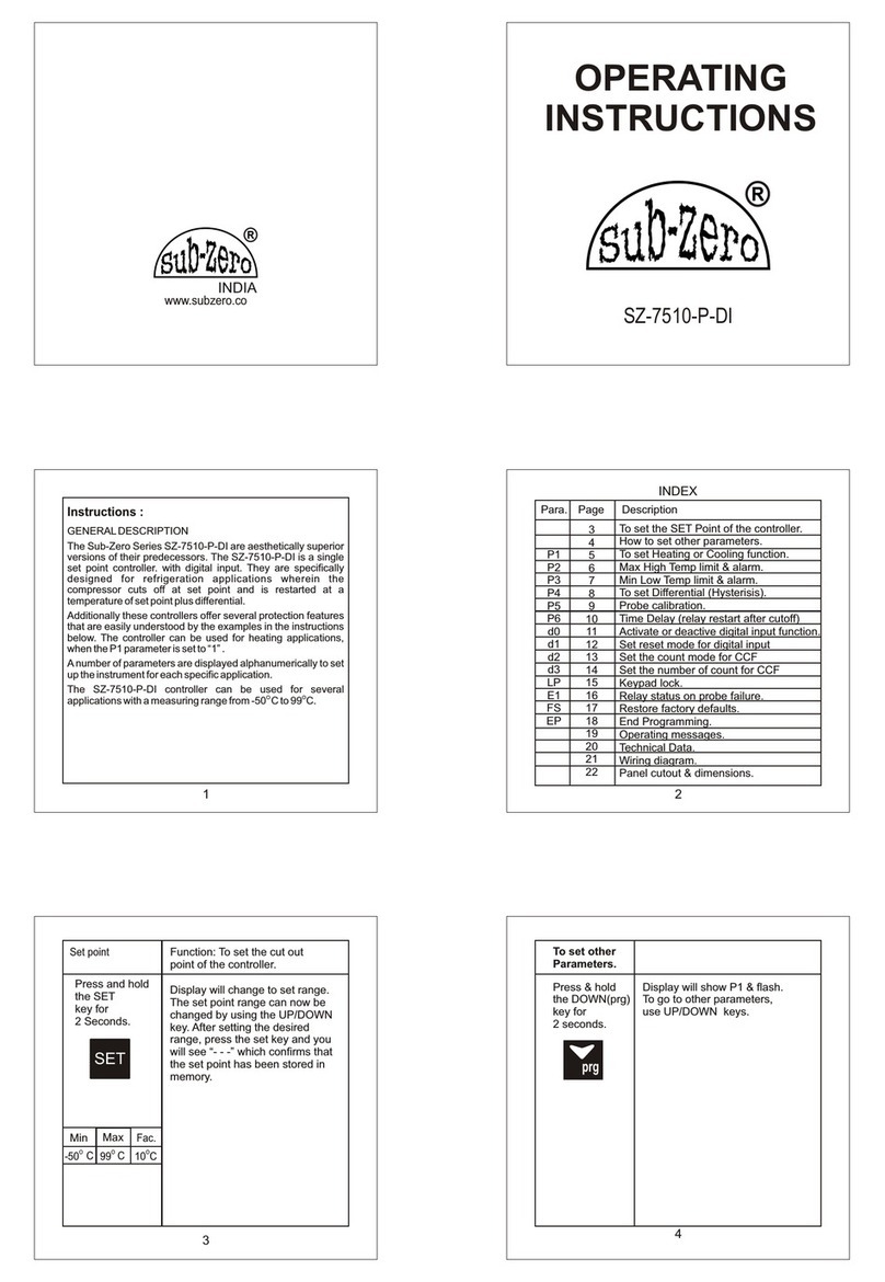 Sub-Zero SZ-7510-P-DI User manual