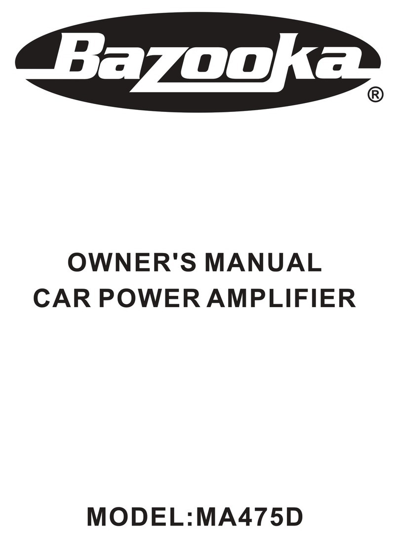 Bazooka MA475D owner's manual