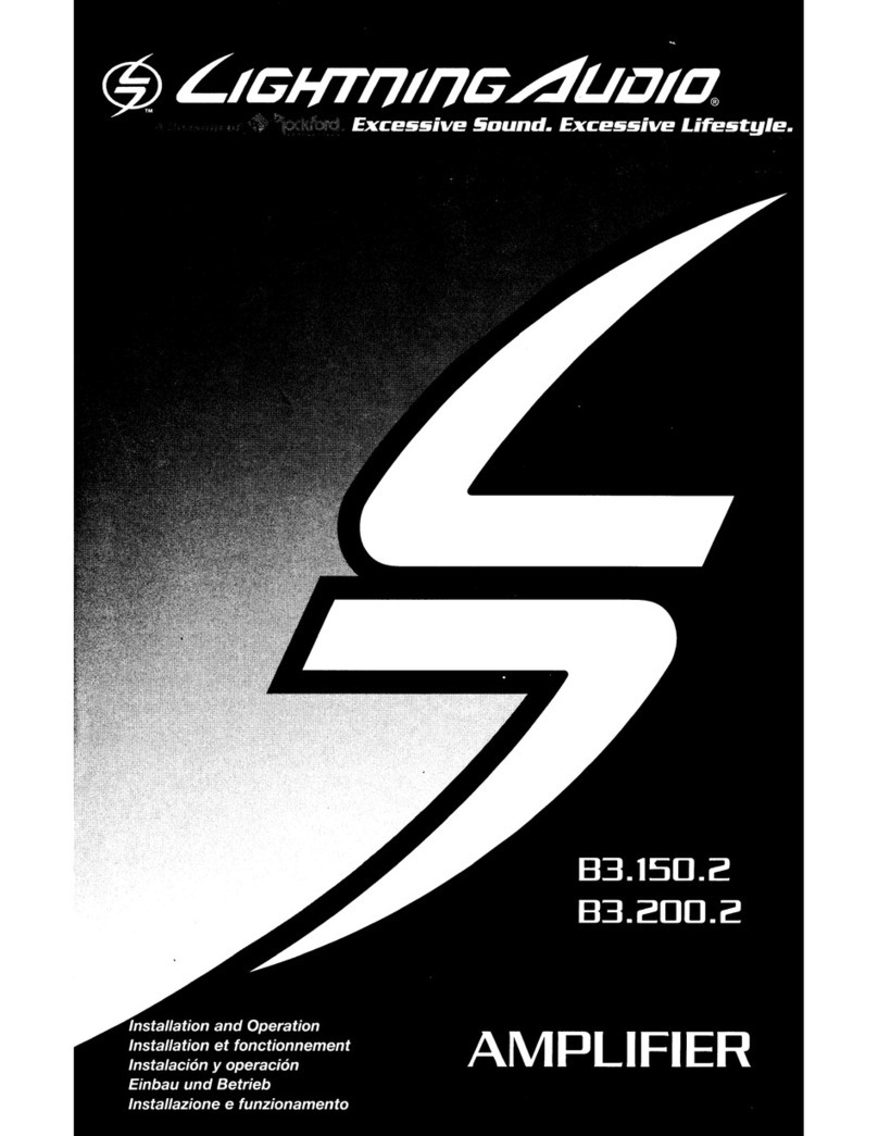 Lighting Audio B3.150.2 Installation and operation manual