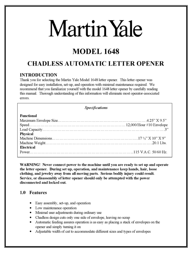 Martin Yale 1648 user manual
