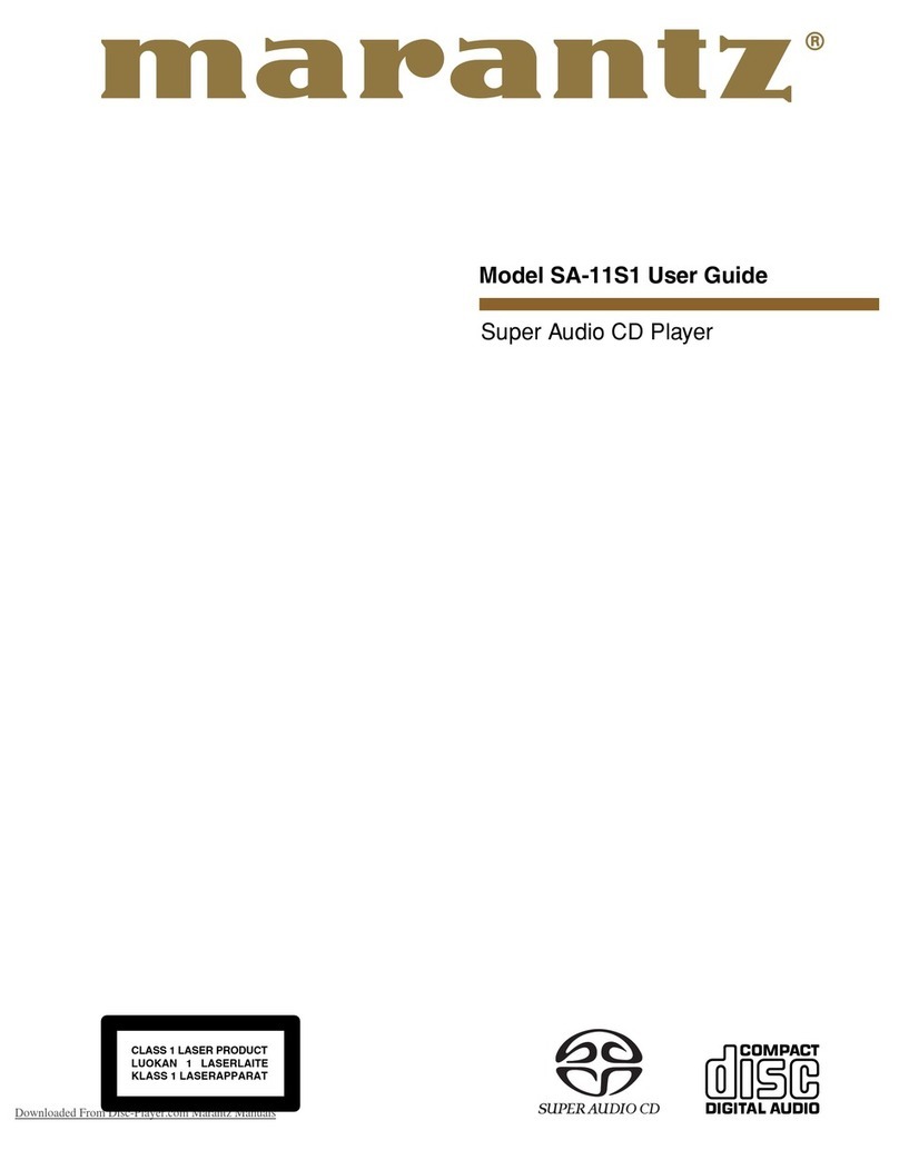 Marantz SA-11S1 User manual